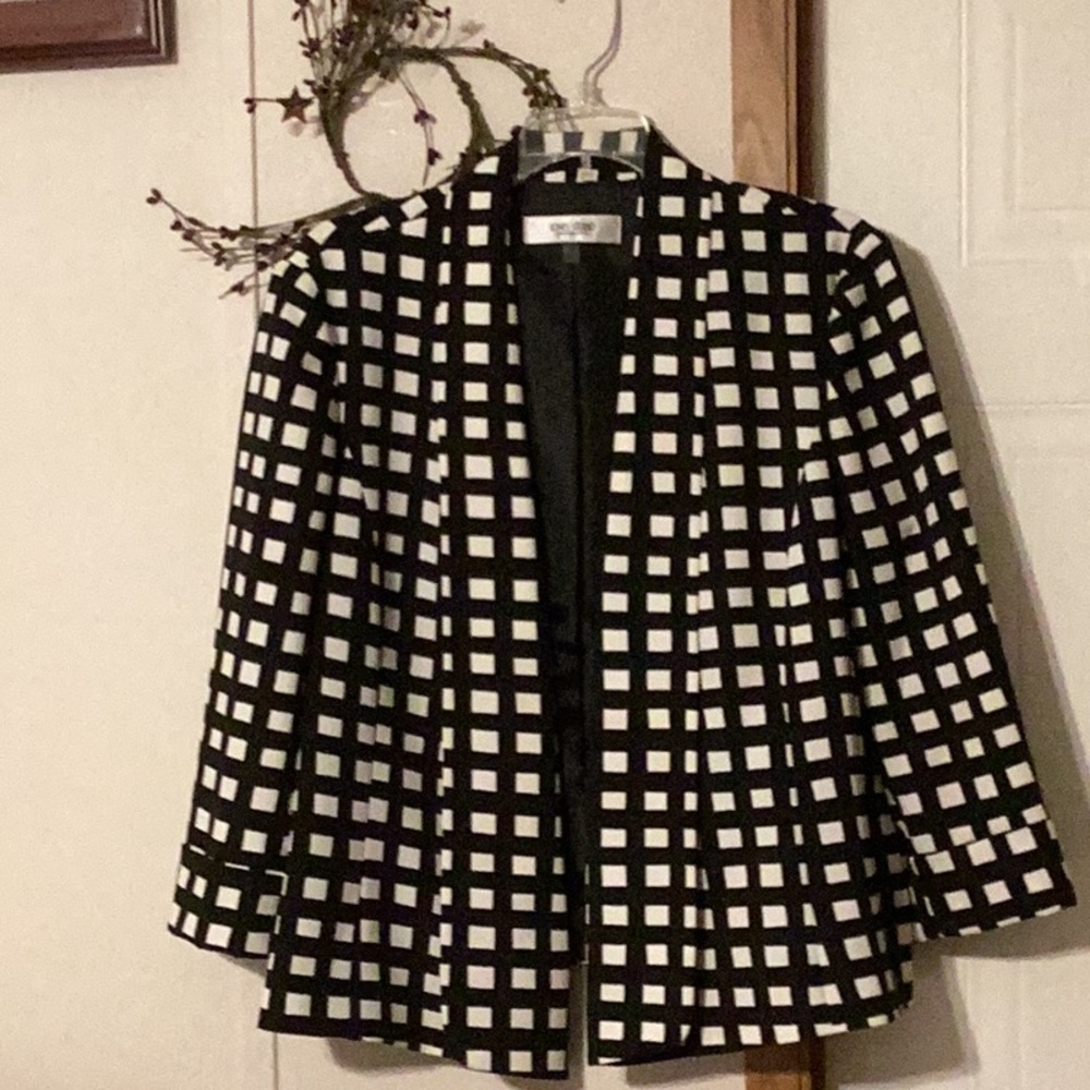 New w/o tags Jones studio black/ white blazer jacket fully lined very nice